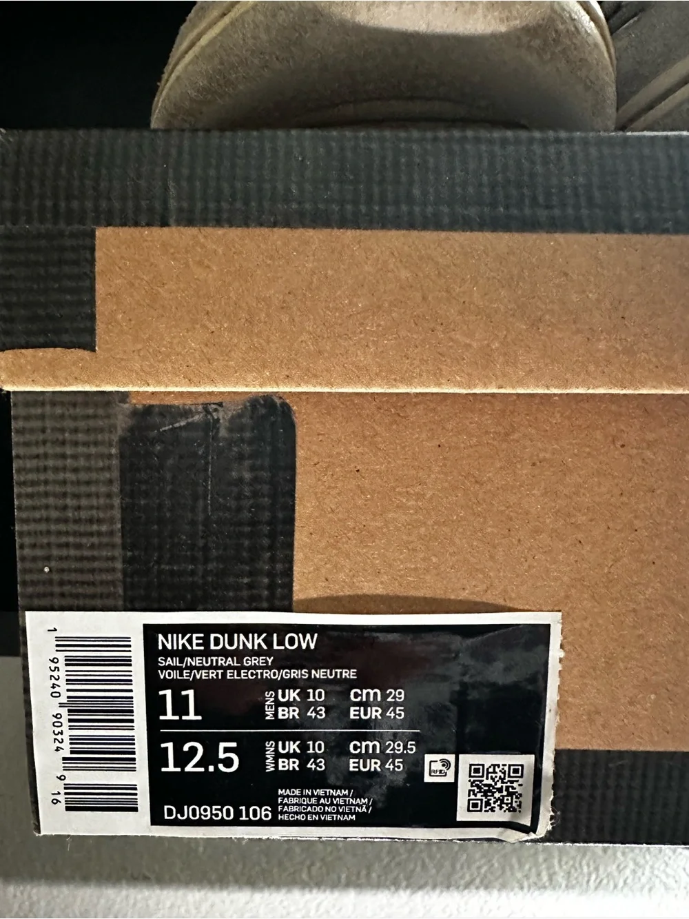 Nike Off-White x Dunk Low 'Lot 14 of 50' DJ0950-106 Size 11M Virgil Abloh Shoes